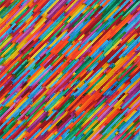 Diagonal composition in 10 measures and 6 colours