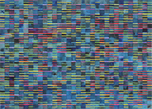 Rhythmic composition in 5 parts and 5 colours
